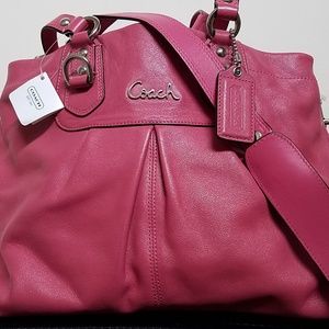Coach Signature Ashley Leather Carryall Handbag
